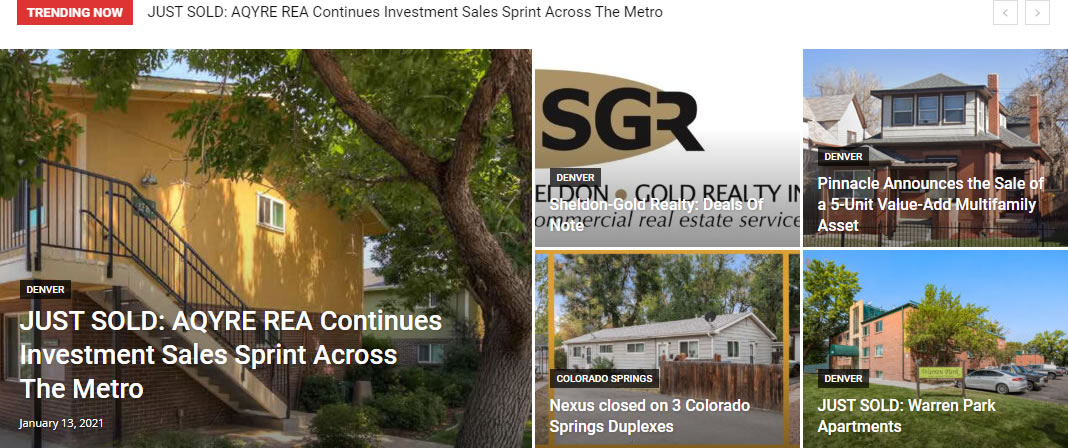 CREConfidential | JUST SOLD: AQYRE REA (Now NorthPeak CRE) Continues Investment Sales Sprint Across The Metro